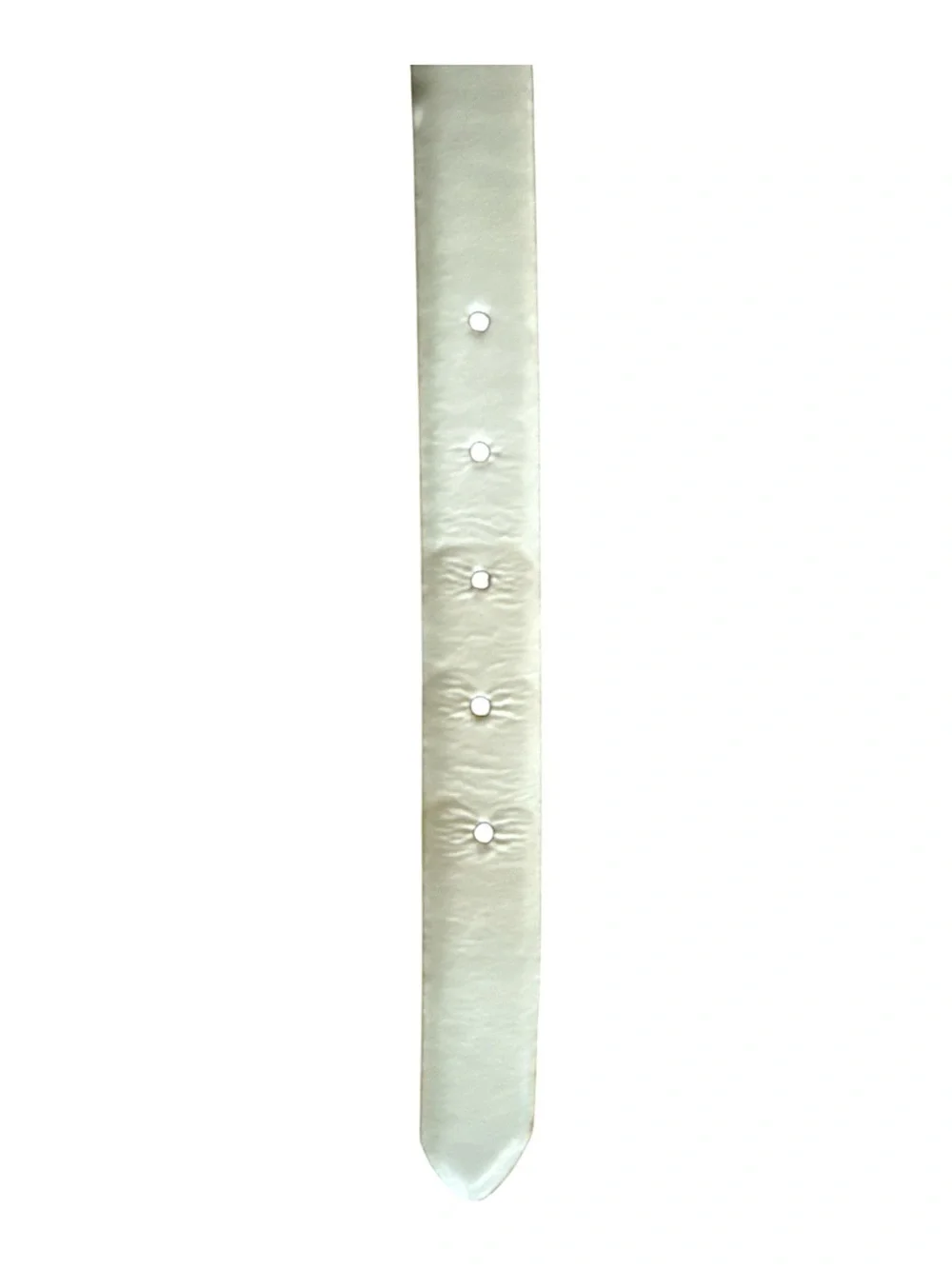 White Leather Belt Womens‎ Gold Tone Buckle Medium Minimalist Classic Waist Belt